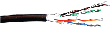 Afbeelding van datakabel PATCH CAT5E U/UTP 100Mhz 4PxAWG24/7 PUR zwart Proplex MTR