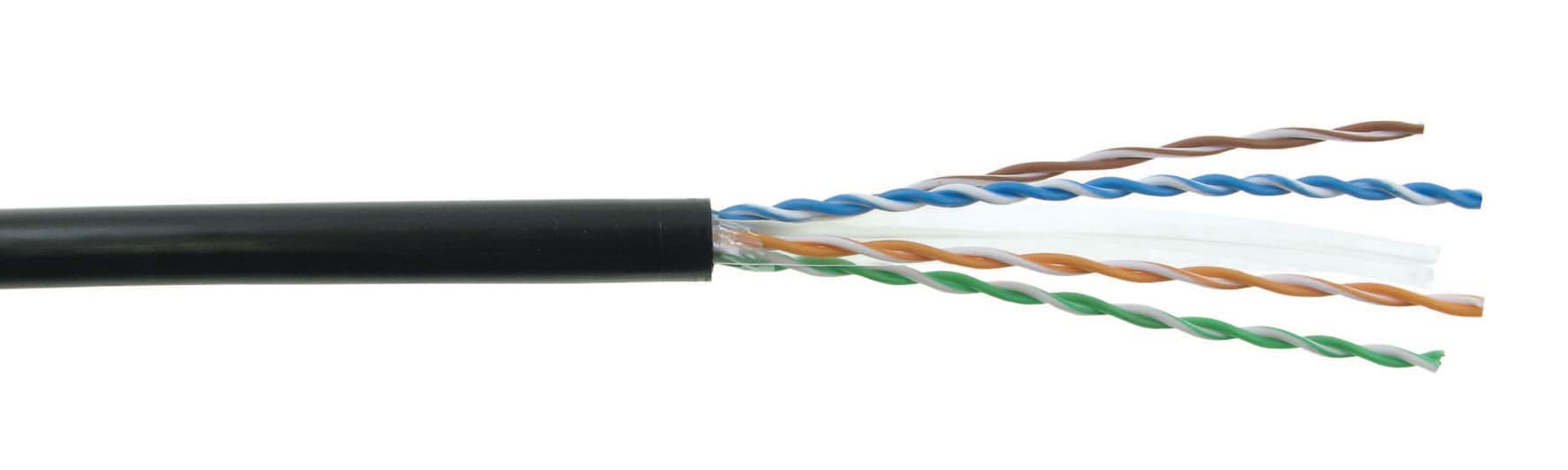 Afbeelding van datakabel CAT6 U/UTP 550MHz 4PxAWG23 PE+GEL zwart SCP HA305