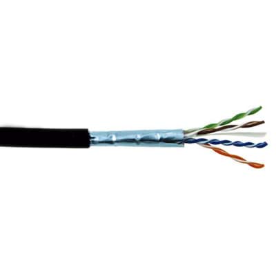 Afbeelding van datakabel CAT6 F/UTP 550MHz 4PxAWG23 PE+GEL zwart SCP HA305
