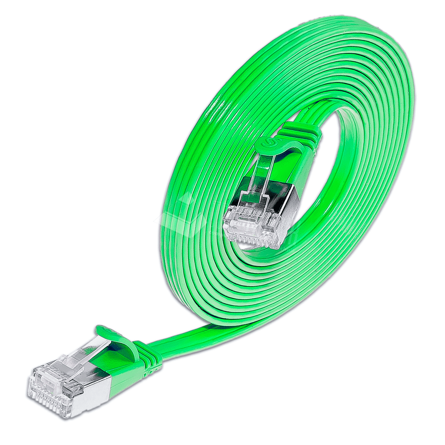 Bild von patchkabel CAT6 U/FTP 4p36 FLAT PVC groen RJ45  0,5m