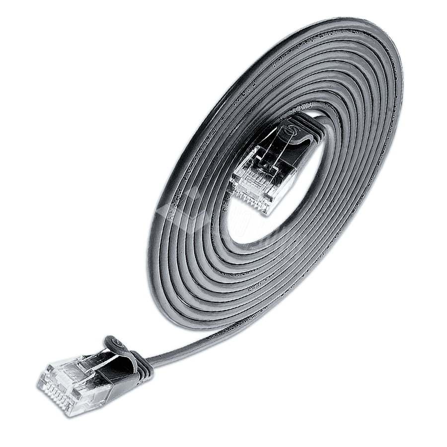 Bild von patchkabel CAT6 U/UTP 4p36 SLIM PVC zwart RJ45  0,5m 2,8mm