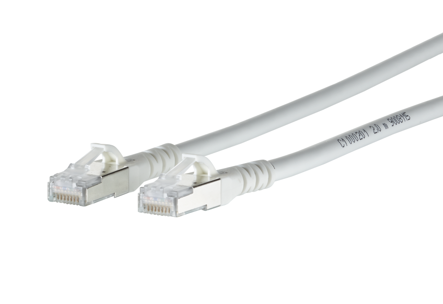 Picture of patchkabel CAT6A S/FTP 4P26 LSHF wit RJ45 snagless  0,5m Metz 10G
