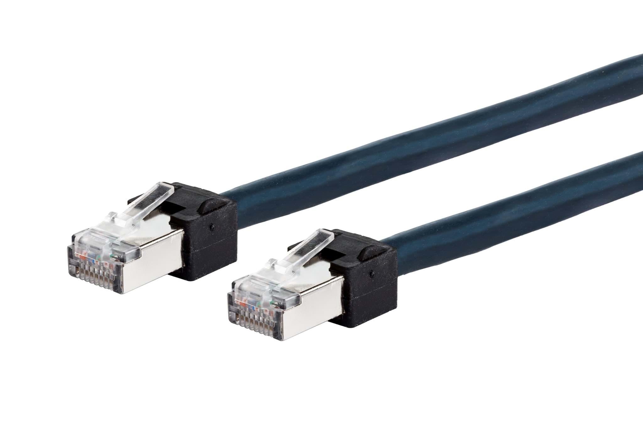 Afbeelding van patchkabel CAT6 S/FTP 4P26 LSHF zwart RJ45 Ultraflex500  0,5m Metz 10G