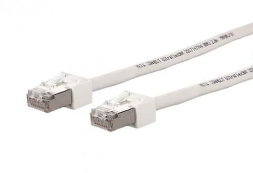 Afbeelding van patchkabel CAT6 S/FTP 4P26 LSHF wit RJ45 Ultraflex500  0,5m Metz 10G