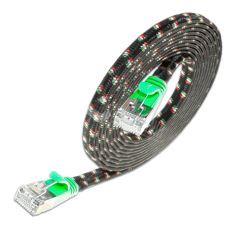 Afbeelding van patchkabel CAT6 U/FTP 4p36 TOUGH nylon groen RJ45  0,5m