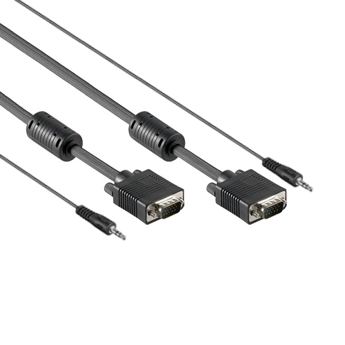 Picture of VGA+audio kabel HD15-M+jack3,5> HD15-M+jack3,5  7m RF-blok in kap