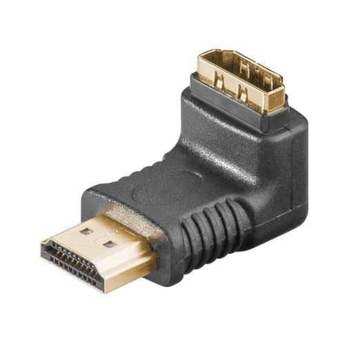 Bild von HDMI adapter male - female haaks-onder zwart