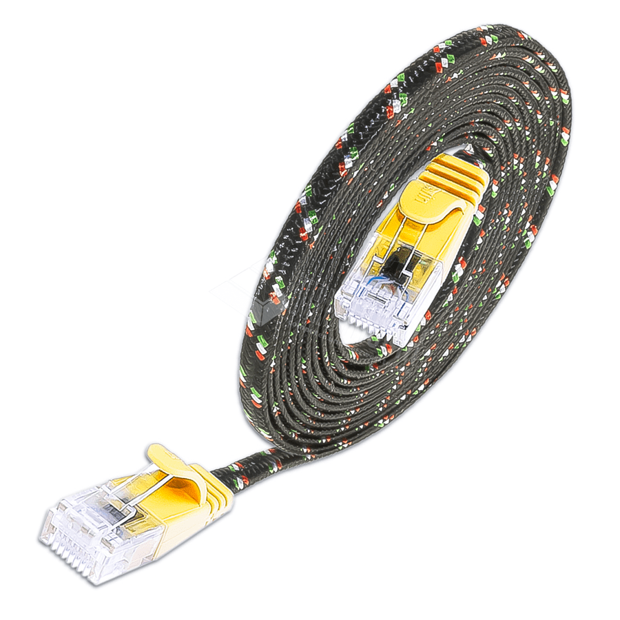 Bild von patchkabel CAT6 U/UTP 4p36 TOUGH nylon geel RJ45  0,5m
