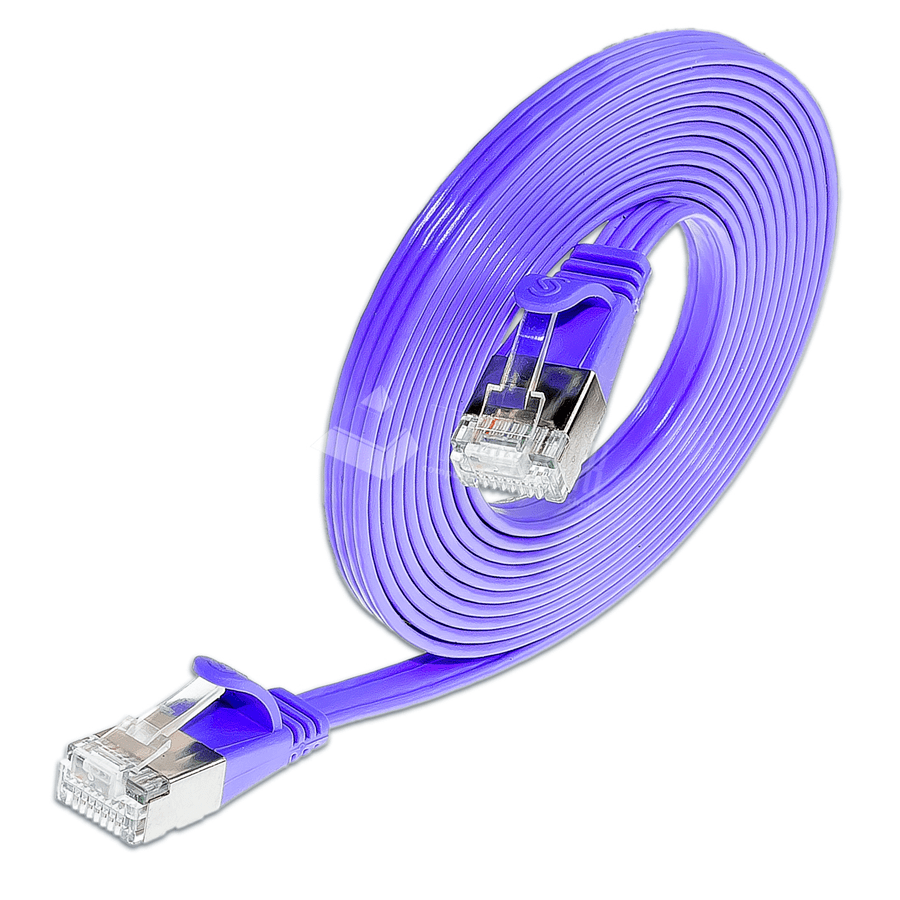 Bild von patchkabel CAT6 U/FTP 4p36 FLAT PVC violet RJ45  0,15m