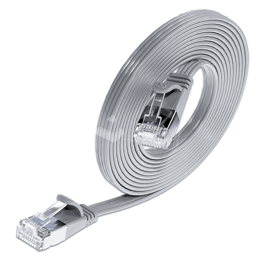 Bild von patchkabel CAT6 U/FTP 4p36 FLAT PVC grijs RJ45  2,0m