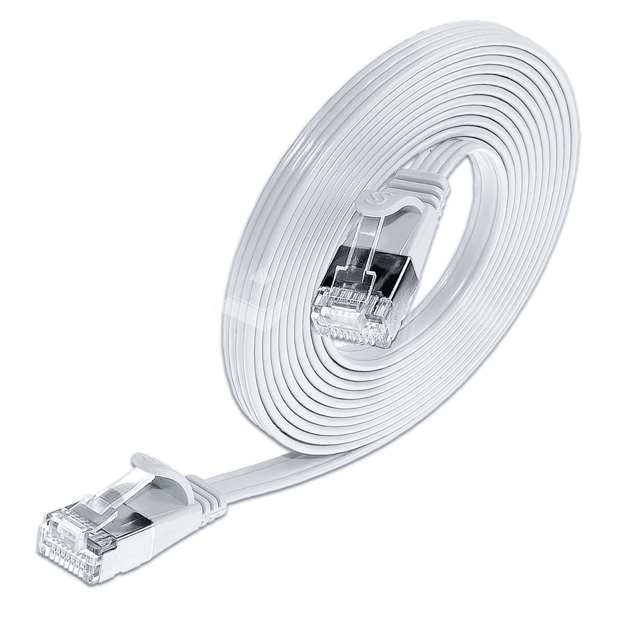 Bild von patchkabel CAT6 U/FTP 4p36 FLAT PVC wit RJ45  0,15m
