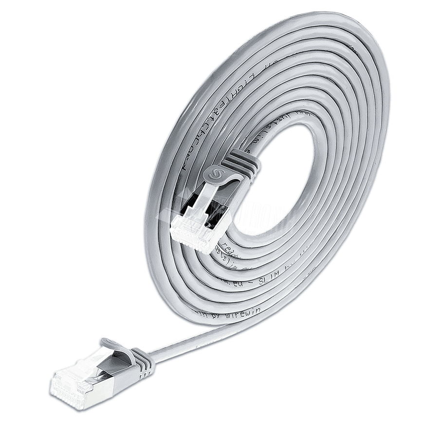 Bild von patchkabel CAT6A U/FTP 4p32 SLIM LSZH grijs RJ45  0,25m 10G 3.8mm
