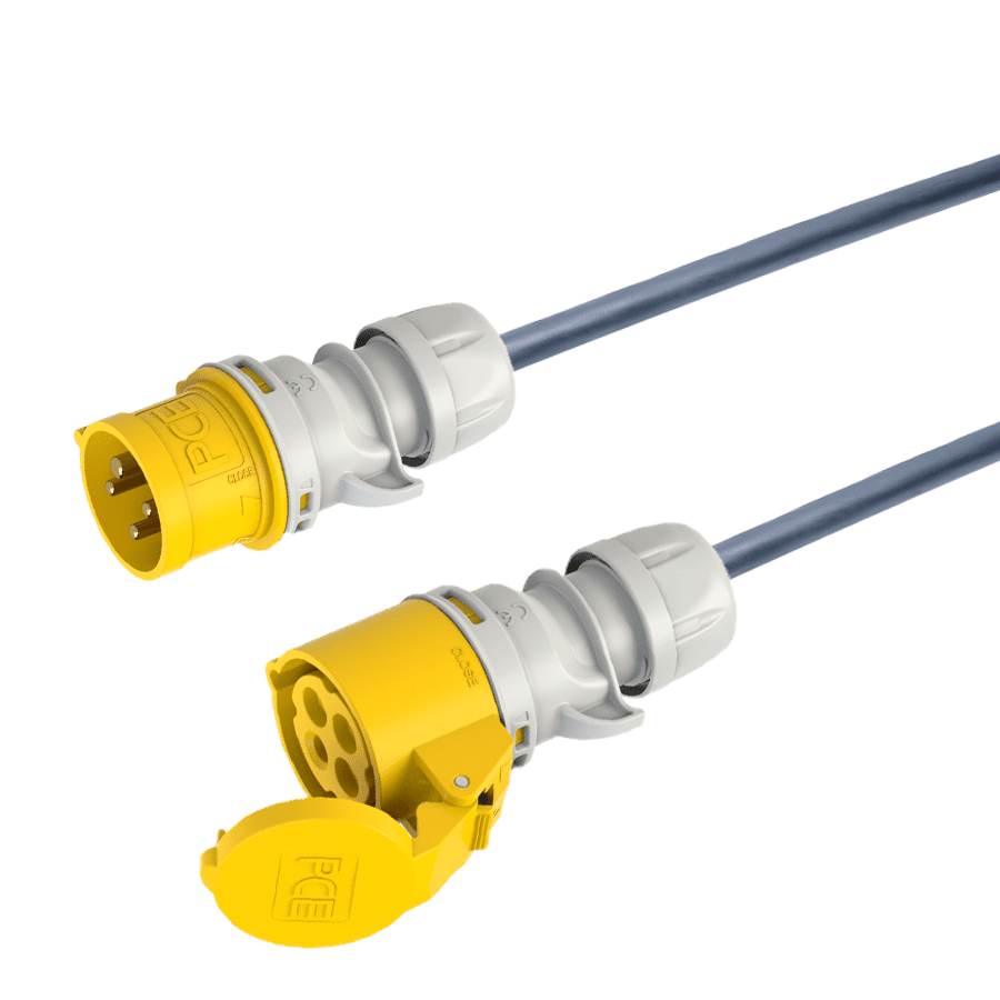 Picture of verlengkabel H07RNF 2,5mm2 CEE 4 pin 16A 110V geel PCE 15m