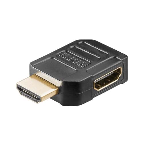 Bild von HDMI adapter male - female haaks-rechts zwart