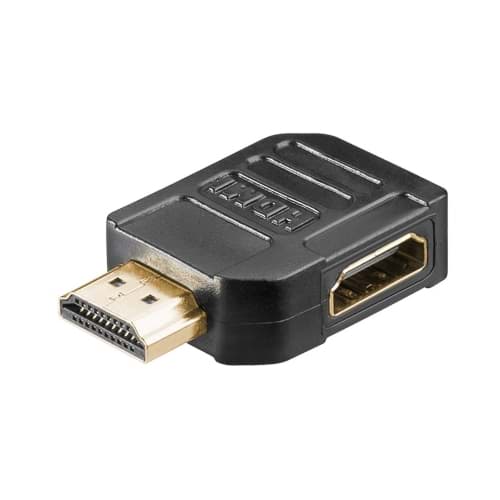 Bild von HDMI adapter male - female haaks-links zwart