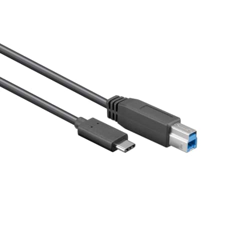 Bild von USB 3.0 kabel USB-C-male > USB-B-male zwart 1,0m