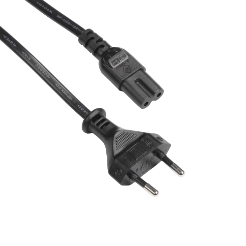 Bild von aansluitkabel PVC 2x0,75mm2 zwart Schuko 2p > C7 (8) 1,8m