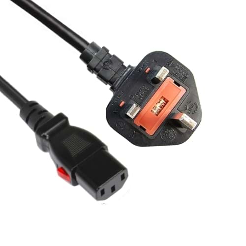 Bild von aansluitkabel PVC 3G1,0mm2 zwart UK>C13+LOCK 2,5m