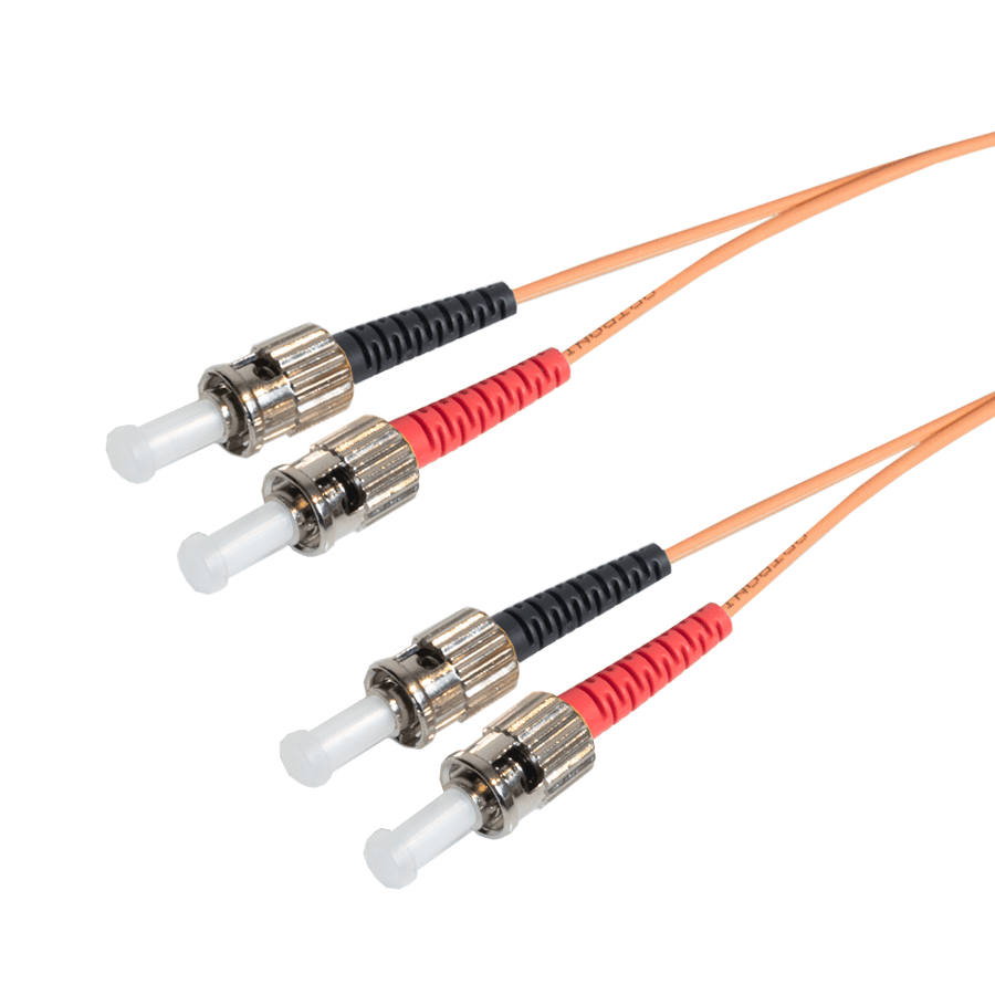 Bild von patchcord MultiMode Duplex ST-ST  2.0m OM1 Orange d3mm Enhanced