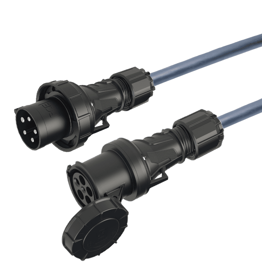 Picture of verlengkabel H07RNF 16mm2 CEE 5 pin 63A 400V zwart(rd) PCE  5,0m