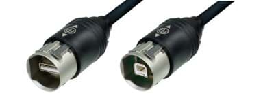 Bild von USB 2,0 kabel Neutrik USB-A-male > USB-B-male  3,0m IP65
