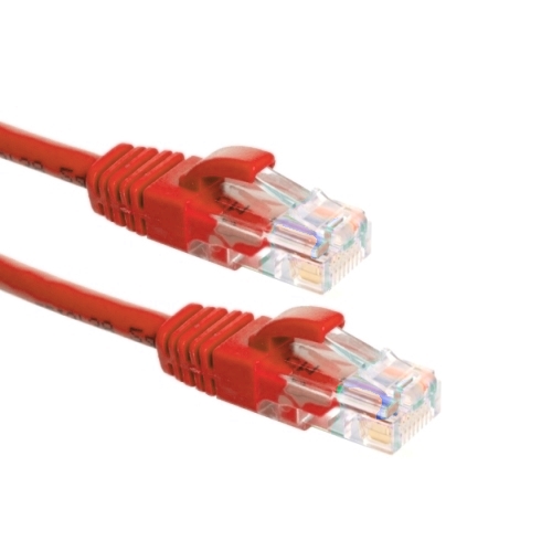 Bild von patchkabel CAT6 U/UTP 4P24 PVC rood RJ45 snagless  1.0m
