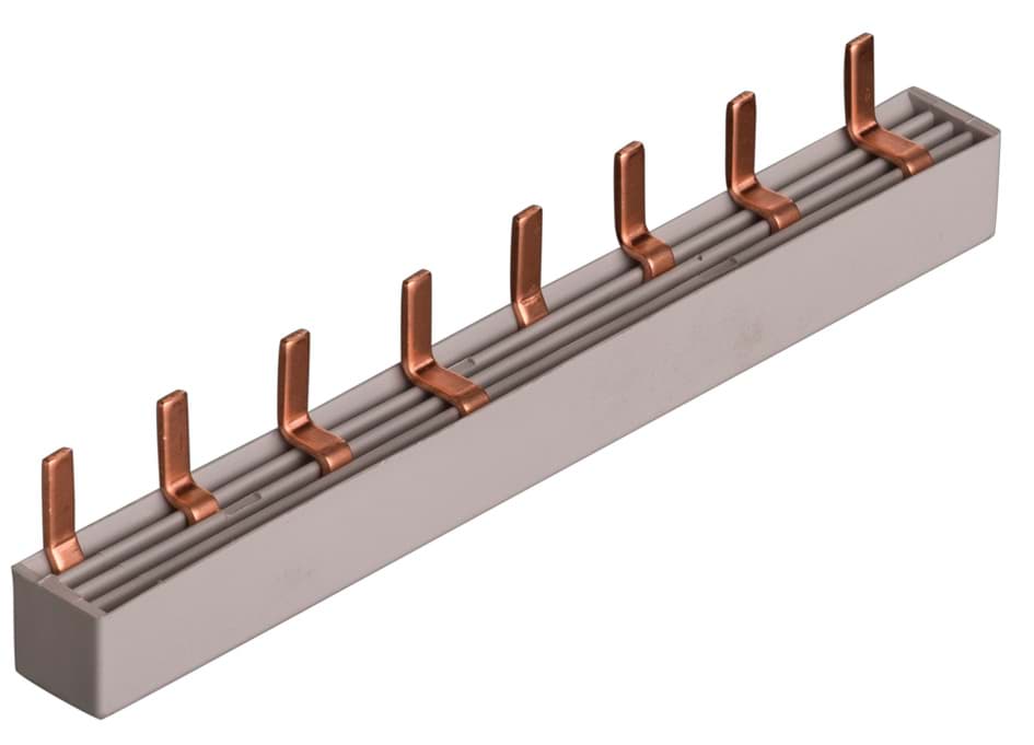 Bild von Doorverbindingsrail STIFT 4Fx 2 17,8mm 10mm2 63A gesloten