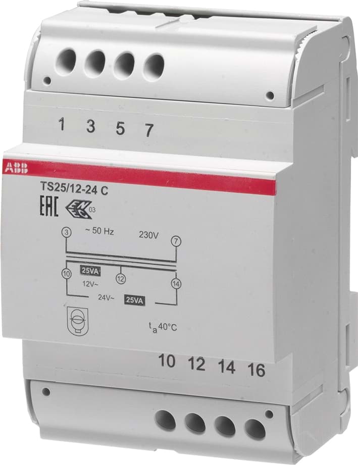 Picture of Veiligheidstrafo 230V/12-24V  25VA  4mod
