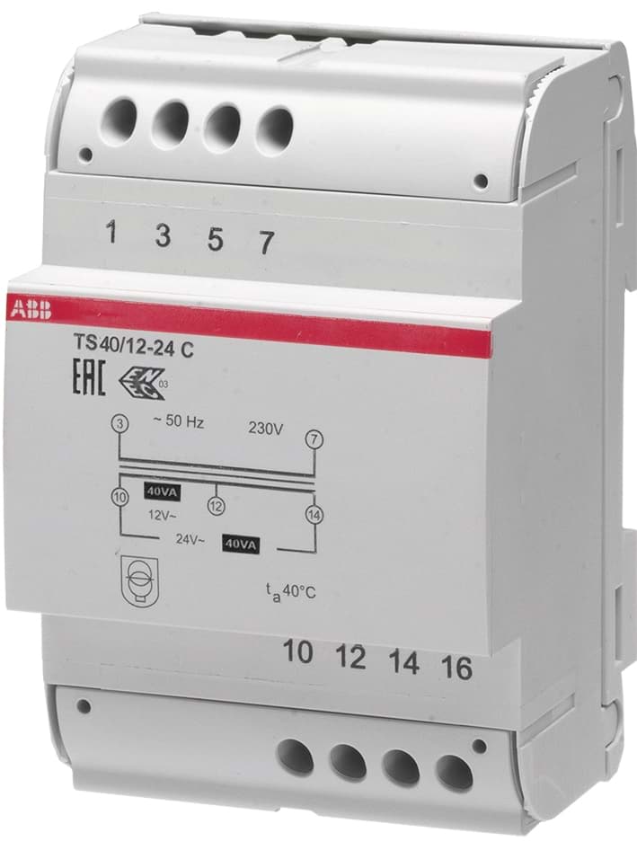 Picture of Veiligheidstrafo 230V/12-24V  40VA  4mod