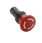 Picture of vuistslagknop draaiontgrendeling 40mm 2xNC rood