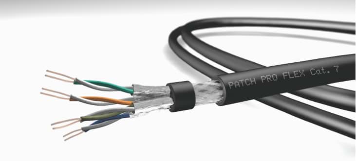 Afbeelding van datakabel PATCH CAT7 S/FTP 4PxAWG24/7 PUR zwart MFO24 Draka