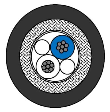 Afbeelding van DMX kabel 1x2x0,22mm2 Foil+Braid 110 OHM PVC-FLEX zwart Draka
