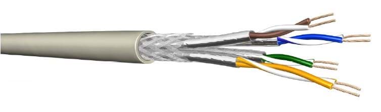 Afbeelding van datakabel PATCH CAT7 S/FTP 4PxAWG26/7 LSHF grijs MFI26 Draka