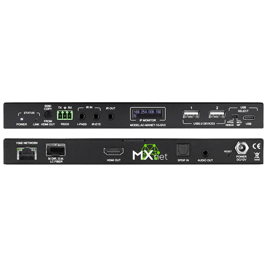Picture of MXnet 1G-V2 Decoder HDMI USB IR RS232 Fiber RJ45