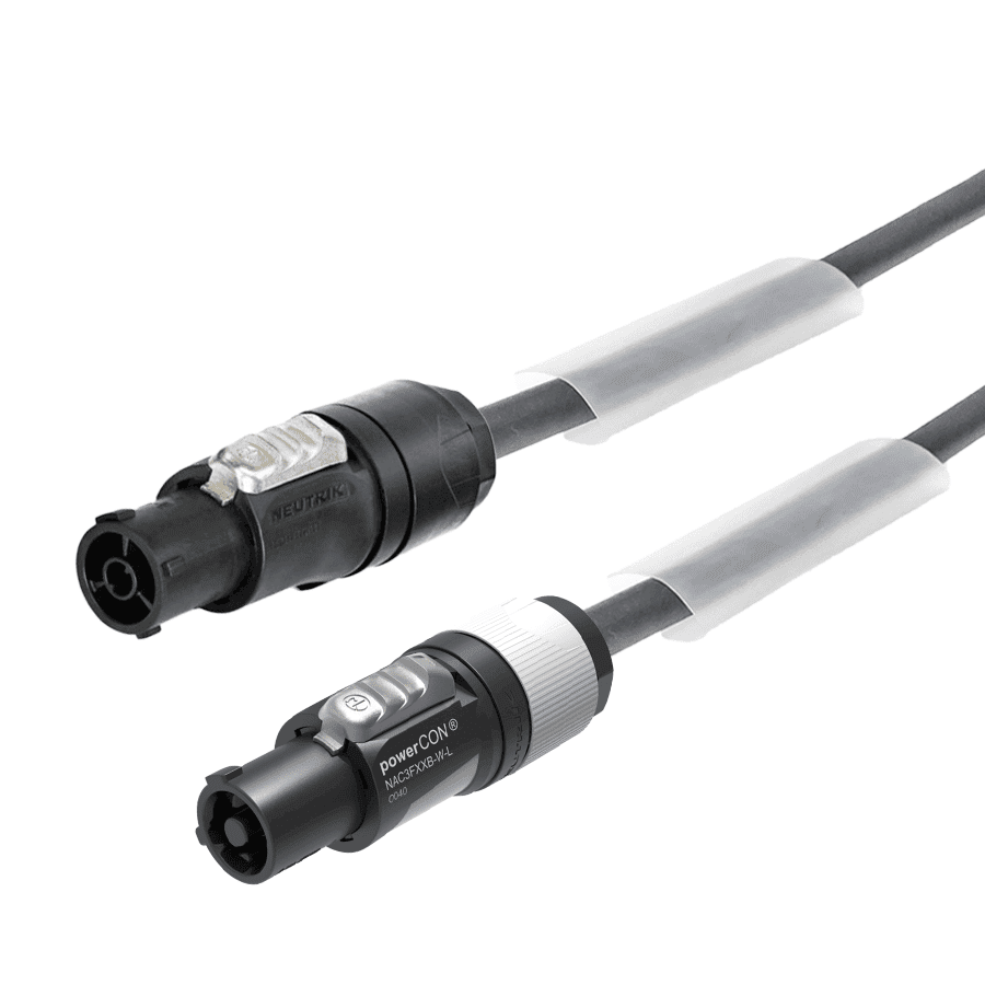 Afbeelding van aansluitkabel H07RNF 1,5mm2 powerCON grijs > TRUE1  0,3m