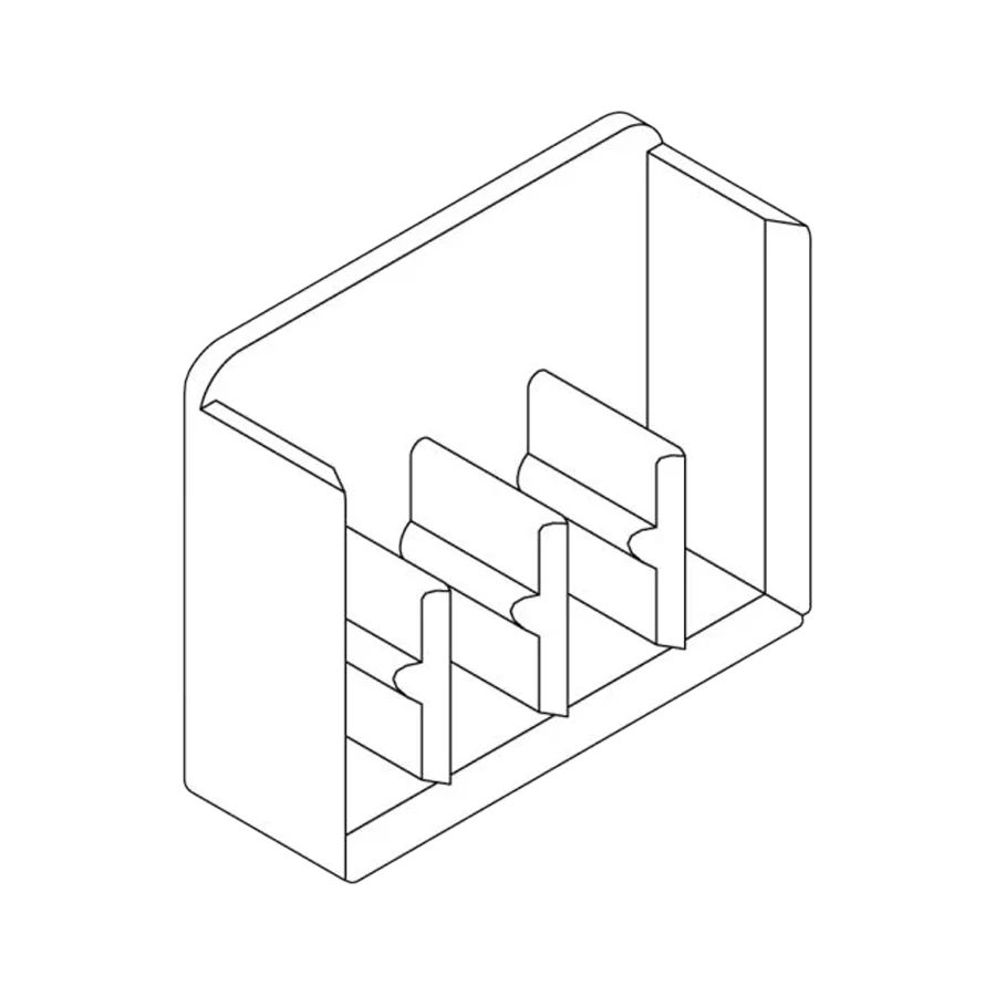 Bild von Doorverbindingsrail eindkap 4F grijs