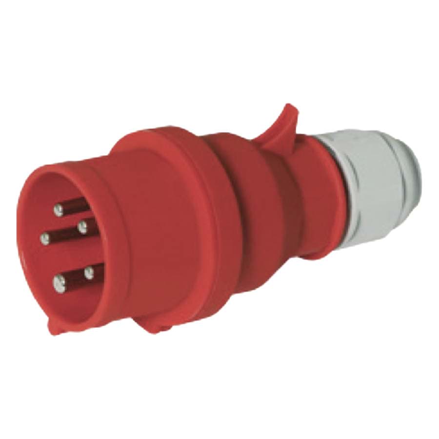 Picture of CEE steker 5p  32A 400V 6h rood IP44 Bals QuickConnect