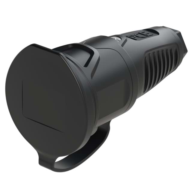 Picture of koppeling randaarde volrubber-TPE met afdekkap zwart IP54 Taurus2 PCE