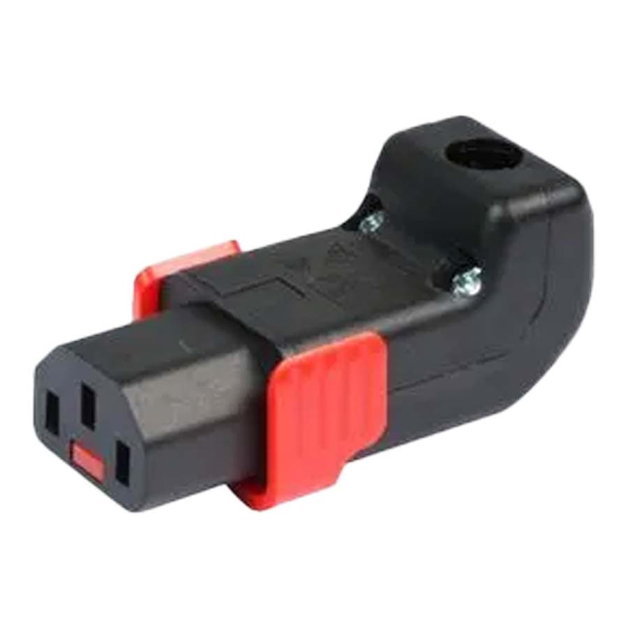 Afbeelding van IEC C13 10A connector bus haaks boven/onder vergrendelbaar IEC Lock