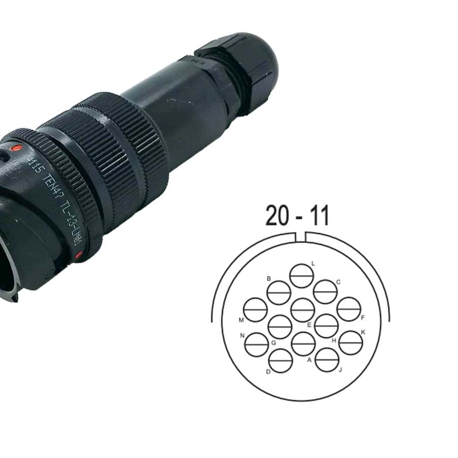 Picture of LK 13p cable connector w/out nut male Tourline crimp