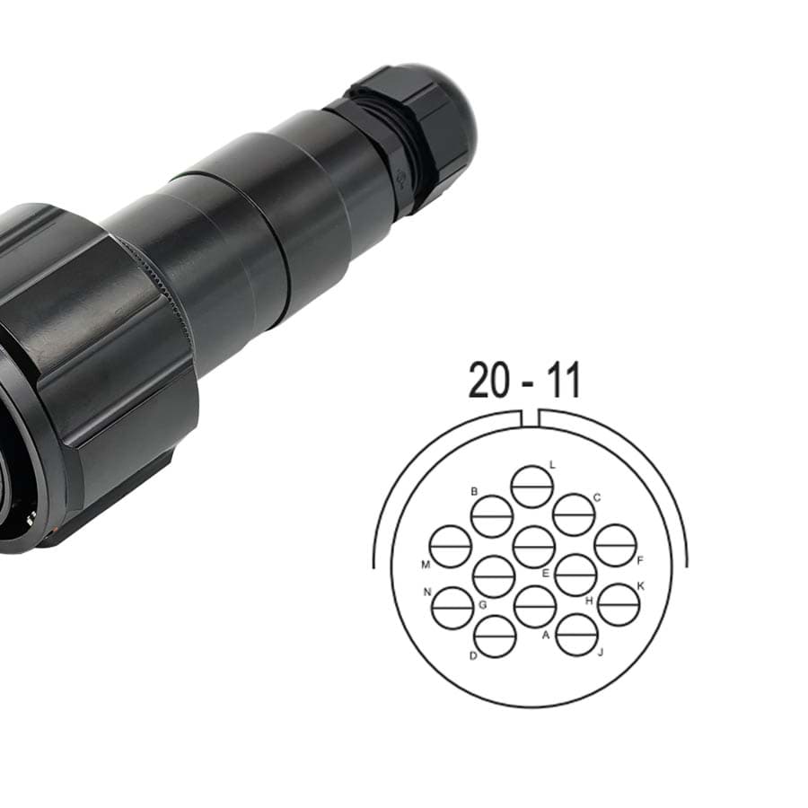 Bild von LK 13p cable connector with nut fem. Tourline crimp