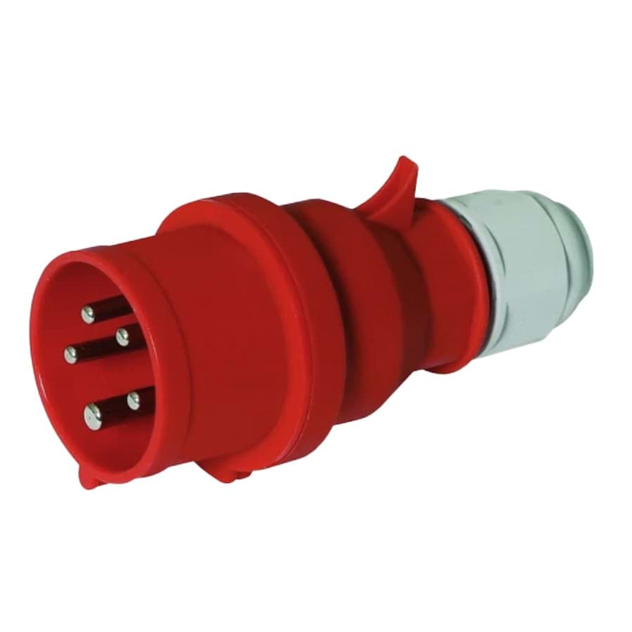 Picture of CEE steker 5p  16A 400V 6h rood IP44 Bals QuickConnect