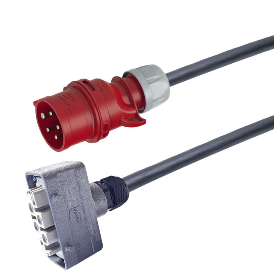 Picture of verloopkabel H07RNF 6mm2 CEE 5 pin 32A PCE > Han K4/0 2,0m