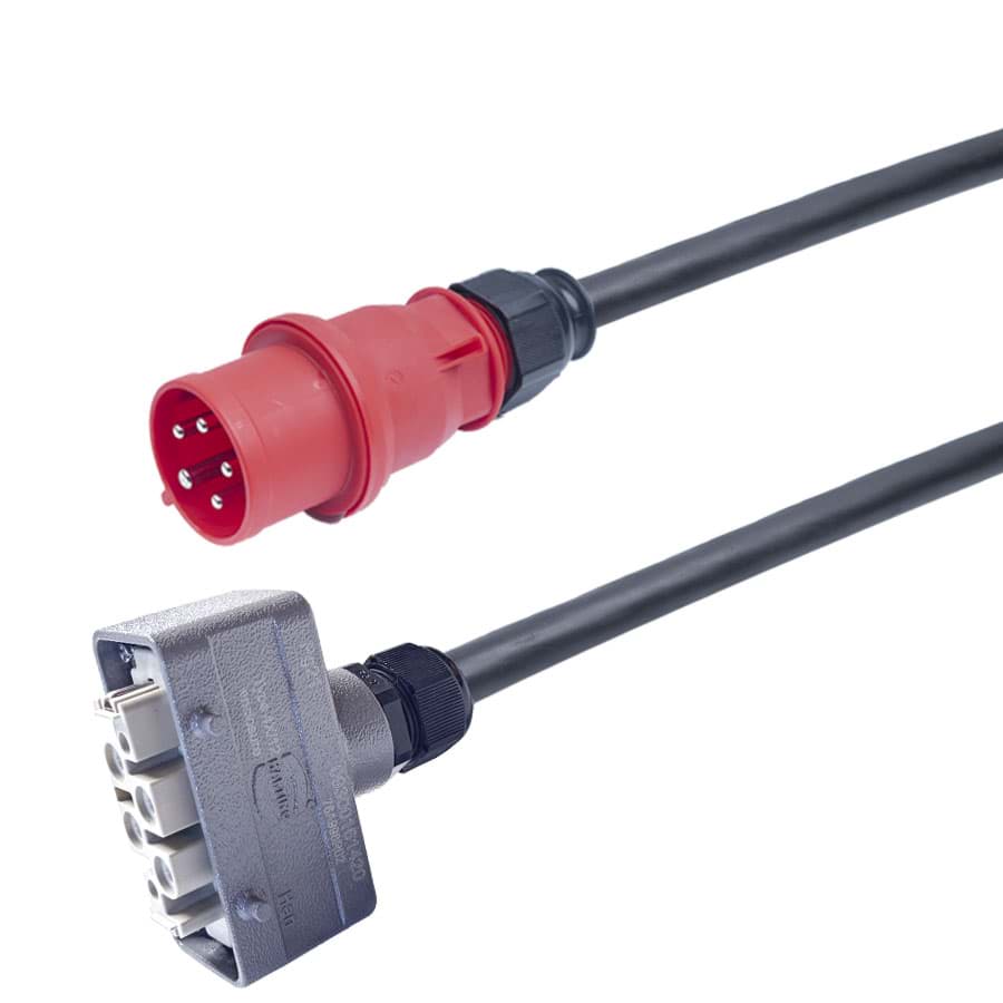 Picture of verloopkabel H07RNF 6mm2 CEE 5 pin 32A Bals > Han K4/0 2,0m
