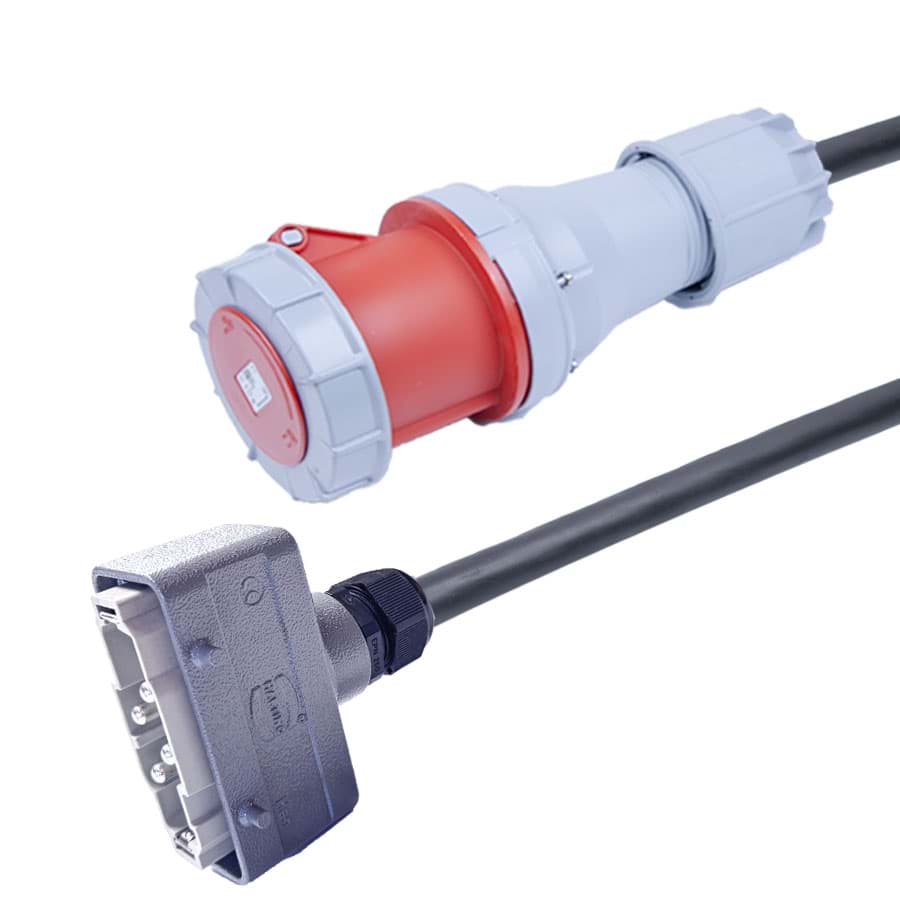 Picture of verloopkabel H07RNF 16mm2 Han K4/0 4p 80A > 5 pin 125A rood PCE  3,0m