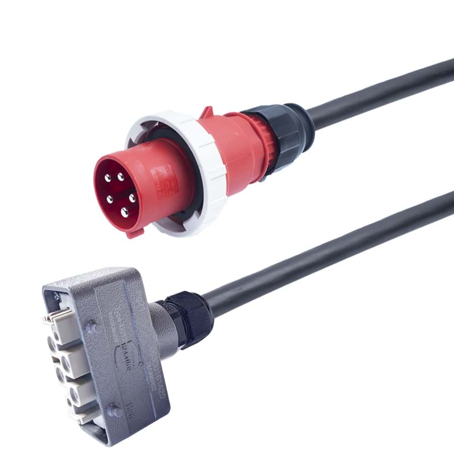 Picture of verloopkabel H07RNF 16mm2 CEE 5 pin 63A Bals > Han K4/0 80A 2,0m