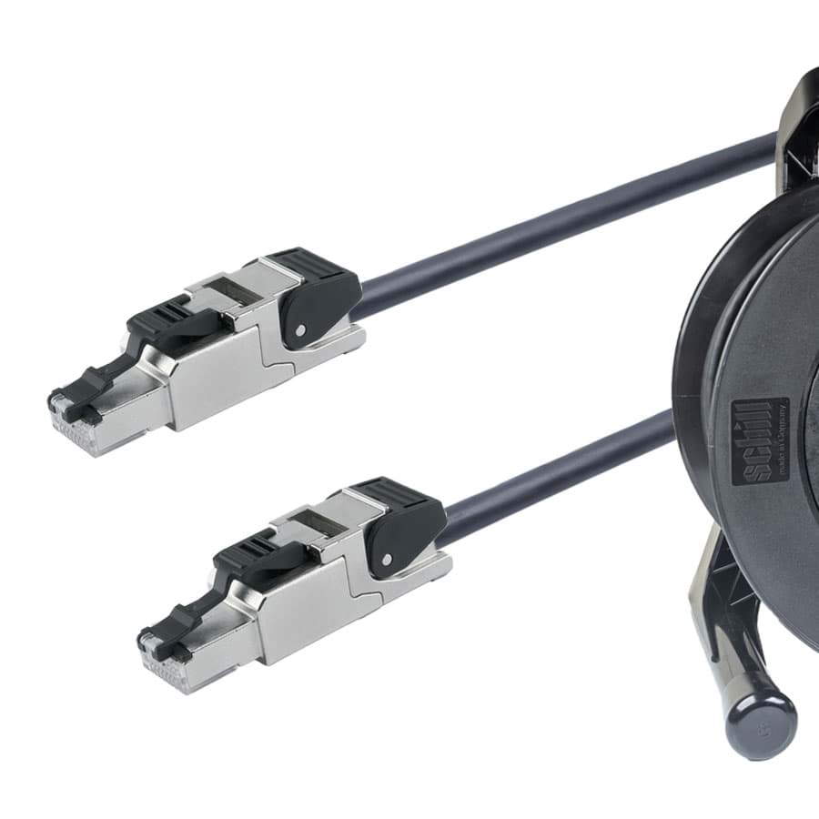 Bild von patchkabel CAT7 4P26 PUR Draka RJ45-metaal 50m + haspel GT310+deur