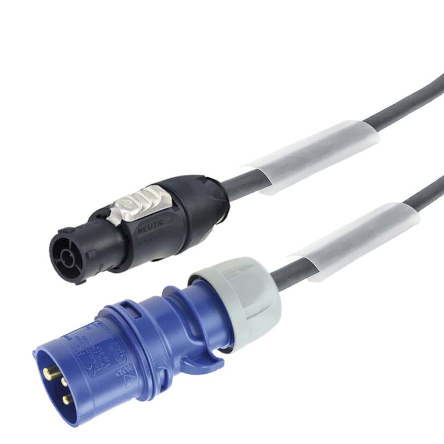 Bild von aansluitkabel H07RNF 1,5mm2 CEE 3 pin 16A blauw > TRUE1  5,0m