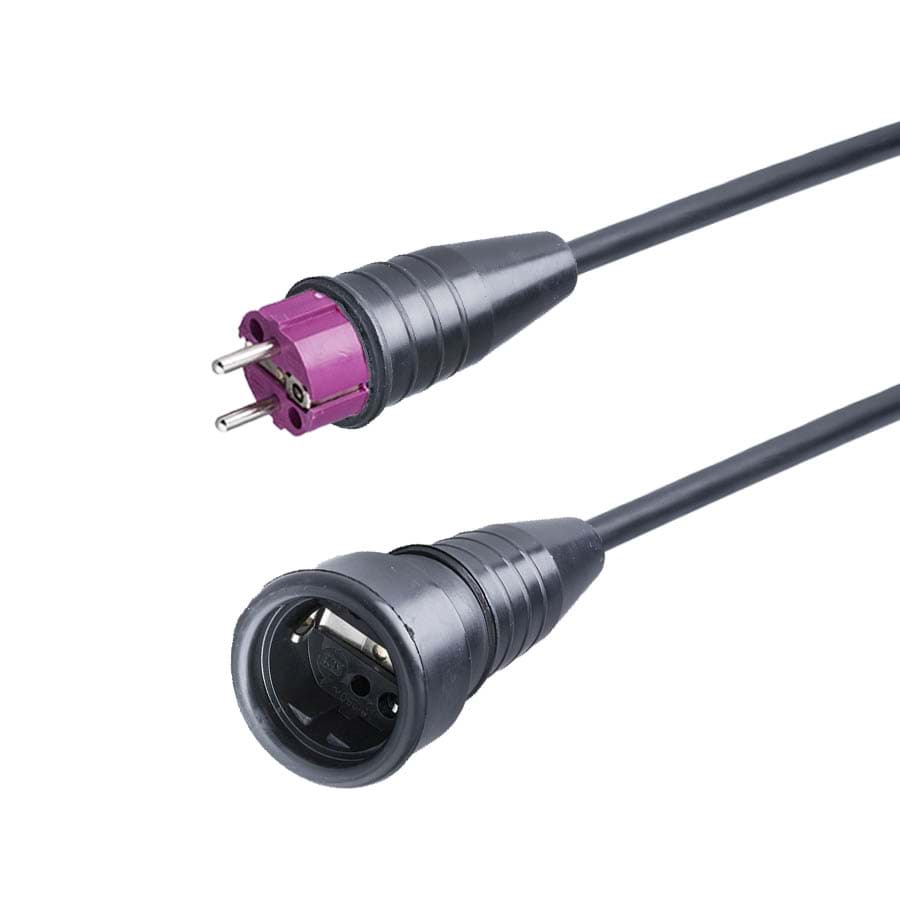 Bild von verlengkabel H07RNF 2,5mm2 Schuko Keraf 521-ra+pen paars > 522 20m