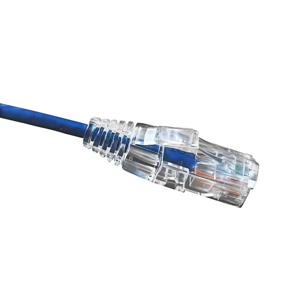 Bild von patchkabel CAT6A U/UTP 4P28 SLIM PVC blauw RJ45 snagless 1,0m SCP 10G